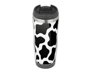 Impresionante con estampado de vaca - taza de viaje, taza de café con aislamiento térmico - Imagen 1 de 5