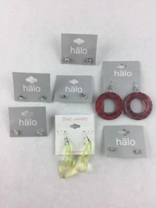 Costume Fashion Earring Lot of 7 Dangle Hoop Stud Post Jewelry - Picture 1 of 5