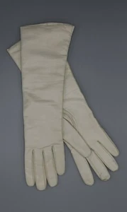 Guantes Portolano Sexy Hueso Cuero Cachemira Forrados 8 Botones Longitud S 7 Nuevos sin Etiquetas Italia - Imagen 1 de 7