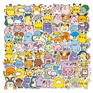 100 Anime Pokémon Pocket Monster Chibi Cartoon Cute Stickers Decal Decoration - Picture 1 of 4