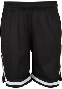 Urban Classics Kids Boys Stripes Mesh Shorts Basketball Shorts Sport Black White - Picture 1 of 10