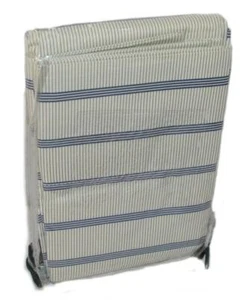 RALPH LAUREN Villa Martine Blue and Cream Bar Stripe STANDARD PILLOWCASES PAIR - Picture 1 of 3