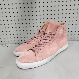 BARNEYS NEW YORK PINK SUEDE HIGH TOP SZ 12 BLAZER SNEAKERS M4 - Picture 1 of 8