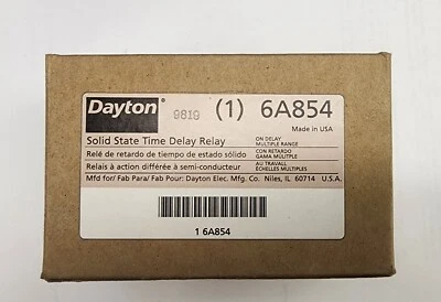 Dayton 6A854 Solid State Time Delay Relay New In Box                   (wr12) - Image 1 of 4