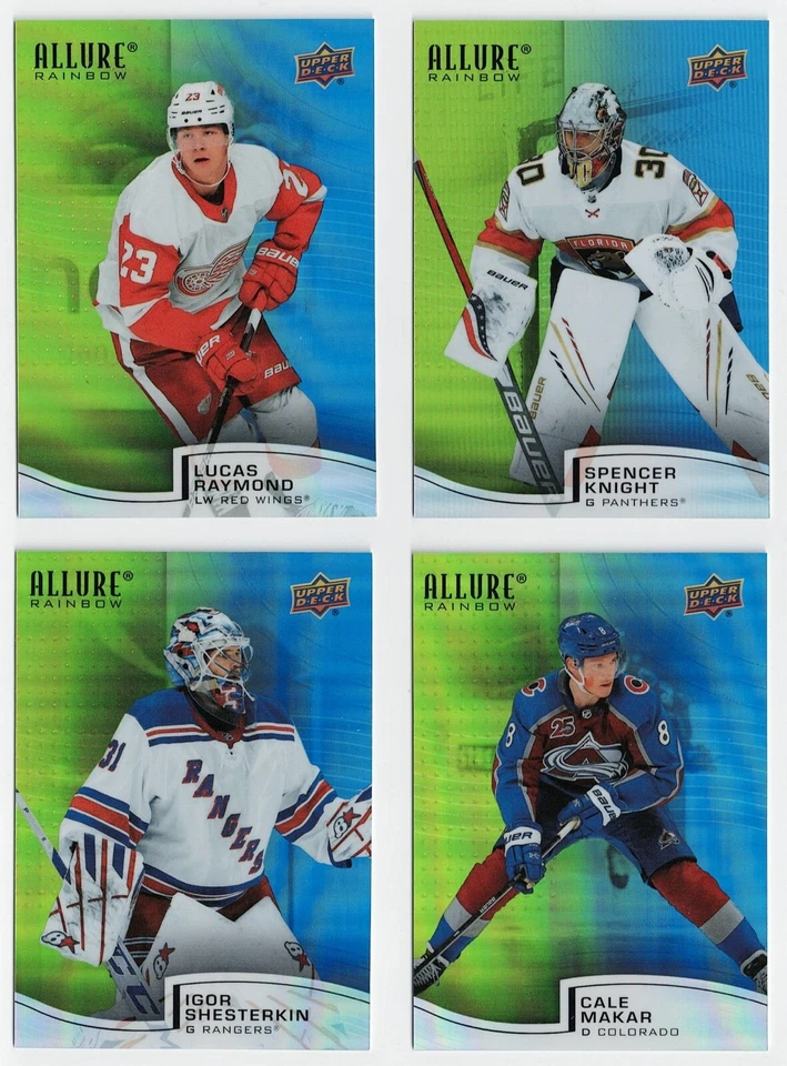 2021-22 Upper Deck Allure Rainbow Green/Blue #/299 #R-1 to R-100 Pick From List - Image 1 of 1