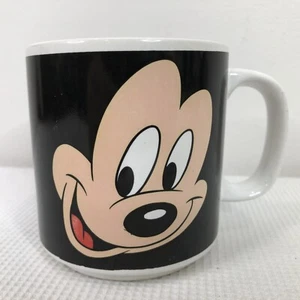 Disney Mickey Mouse & Minnie Mouse Faces White & Black 10 Oz Coffee Mug VGUC - Picture 1 of 9