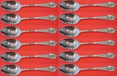 Rose Point by Wallace Sterling Silver Teaspoon 6" Set of 12 - Image 1 of 4