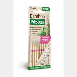 Bamboo Piksters Straight Handle 8pks - Size 00 Pink XX-Fine. Bulk Save Free Post - Picture 1 of 7