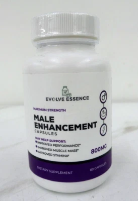 CÁPSULAS MASCULINAS EVOLVE ESSENTIAL 800 MG 60 CÁPSULAS VALIDADE: 26/03 - Imagem 1 de 4