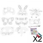 2-6pack DIY White Card Unpainted Mask kit for kid to Make and Decorate
