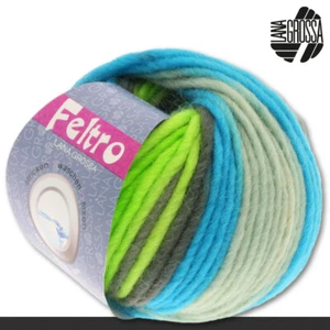 LANA GROSSA 50G Feltro Estampado de Virgen Bolso Filzschuhe 11 Colores - Imagen 1 de 23
