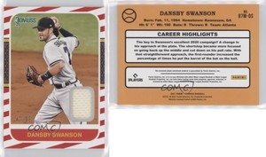 2021 Panini Donruss Retro 1987 Materials Red /99 Dansby Swanson #87M-DS