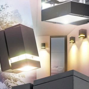 Lámpara de pared LED exterior luces de pared jardín patio foco lámparas antracita - Imagen 1 de 2