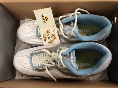 Zapatos de ciclismo Shimano WF21 Road para mujer talla 37/5,5 nuevos blancos nuevos en caja Foto 1 de 4