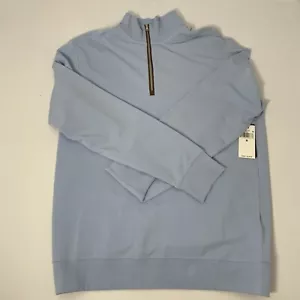 Polo Ralph Lauren Herren Golf 6/15 M Pullover 1/2 Reißverschluss Stehkragen hellblau $ 138 - Bild 1 von 5
