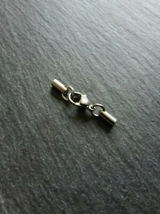 5 Stainless Steel ROUNDED End Cap Sets for 2mm Cord Necklaces (2.5mm end caps) - Picture 1 of 5