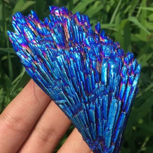Natural Quartz Crystal Gem Rainbow Titanium Cluster Mineral Specimen Healing USA - Foto 1 di 10