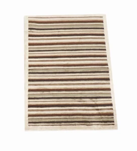 Oscar Isberian Striped Wool Area Rug Handmade Nepalese Nepal Striped Carpet - Picture 1 of 5