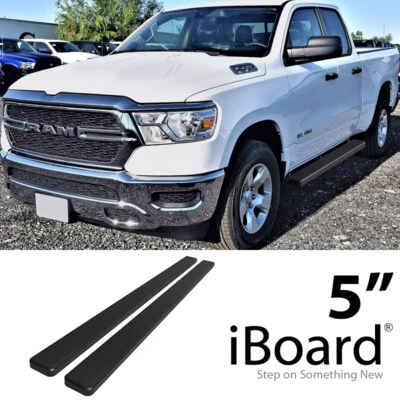 APS Running Board Side Step 5in Steel Black Fit Dodge Ram 1500 Crew Cab 19-26 Foto 1 de 4