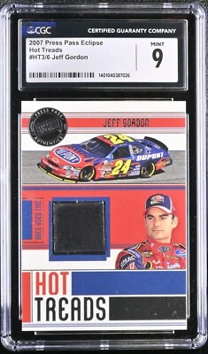 2007 Press Pass Eclipse Hot Treads HT3/6 Jeff Gordon Relic CGC 9 - Image 1 of 2
