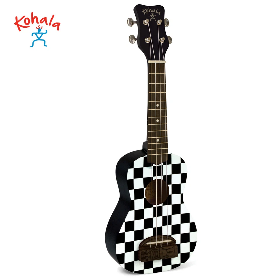 Kohala KT-SCB Tiki Series Beginner Soprano Ukulele Checkerboard Finish - Image 1 of 1