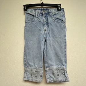 Faded Glory Catie Capris Girls Straight Leg Denim Jeans, Light Wash, 6X - Picture 1 of 15