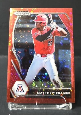 2021 ⚾ Panini Prizm Draft Matthew Frazier #PDP220 Red Disco #93/99 - Image 1 of 2
