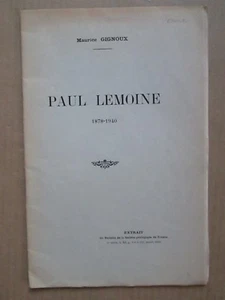 Paul LEMOINE géologue (1878-1940) et ses publications, 1941. - Picture 1 of 6