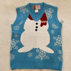 **NEW** Christmas Snowman Pullover Sweater Vest Size Medium (B6) - Picture 1 of 5