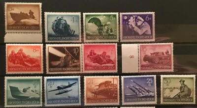 Stamp Germany Mi# 873-85 Sc 257-69  1944 WWII Third Reich Memorial Wehrmacht MNH - Image 1 of 4