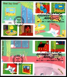 SC# 6002a-h Goodnight Moon FDC on 2 covers - Picture 1 of 2
