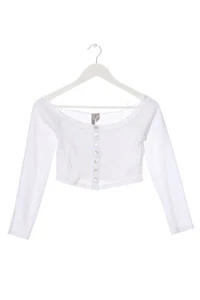 ASOS Camisa recortada Mujeres Camisa Talla EU 38 blanco look casual - Imagen 1 de 5