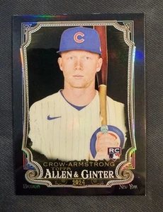 Pete Crow-Armstrong Black Refractor Print Run 35 RC 2024 Topps Allen & Ginter X - Imagen 1 de 2