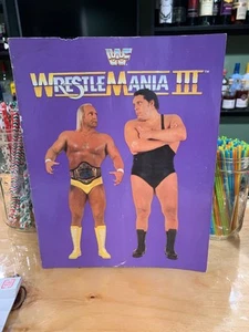 Raro 1987 Wrestlemania LLL 3 Edición Arena Programa Oficial Hulk Andre Detroit - Imagen 1 de 5