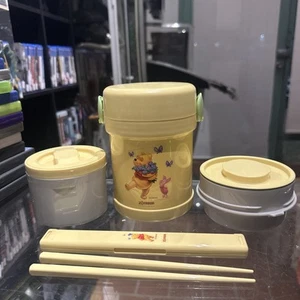 VTG Disney Winnie The Pooh Zojirushi Bento Lunch Box + Chopsticks Heat Insulated - Bild 1 von 11