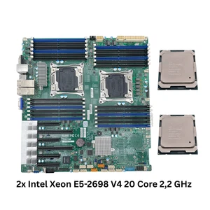 Supermicro X10DRI-T4+ Płyta główna E.E ATX Dual Socket 2x procesor Intel Xeon E5-2698 V4 - Zdjęcie 1 z 5