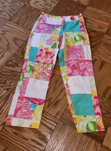 Lilly Pulitzer Capri Stretch Hose Patchwork Print Damen Gr.0 - Bild 1 von 11