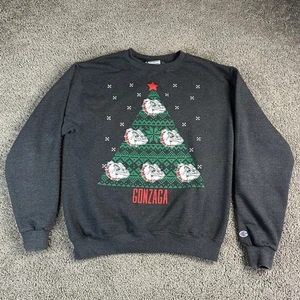 Gonzaga Bulldogs Sudadera Para Hombres Mediana NCAA Baloncesto Árbol de Navidad Campeón - Imagen 1 de 10
