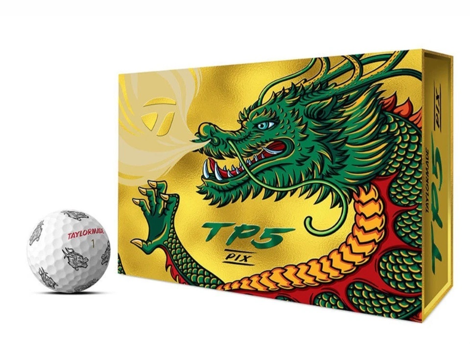 Taylormade TP5 Pix Dragon Limited Edition Golf Balls x 12 Brand New In Box - Image 1 of 1
