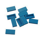 10 NEW LEGO Tile 1 x 2 with Groove Dark Azure