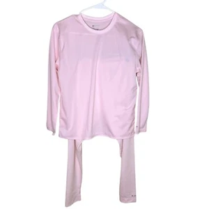 Columbia Girl's Light Pink Base Layer 2-Piece Set, Long Sleeves/Pants, Size L/XL - Picture 1 of 9