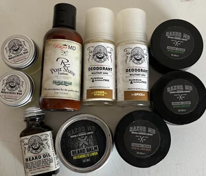 Razor MD Men's Assorted Lot Shaving Cream, Beard Balm, Oil Lot Of 10 As Pictured - Picture 1 of 4