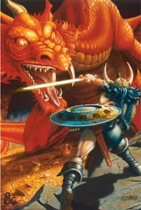 Dungeons & Dragons RED BASIC SET Gaming 24 x 36 Poster TSR - Picture 1 of 1