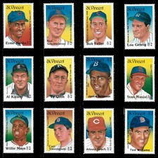 St. Vincent 1989 - Baseball Hall of Fame, MLB - Set of 12 - Scott 1211-22 - MNH