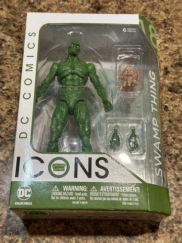 DC Collectibles DC Comics Icons Swamp Thing Action Figure Rare HTF NEW Cover