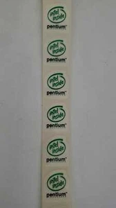Vintage Lot of 10 pcs Green Intel inside Pentium stickers approx 2 X 2 cm - Picture 1 of 2