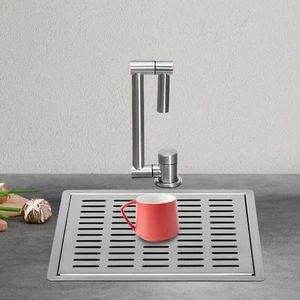 Fregadero de cocina de estación de trabajo de montaje inferior de 11,4 x 13 x 6,5 pulgadas tazón individual + grifo y tuberías - Imagen 1 de 17