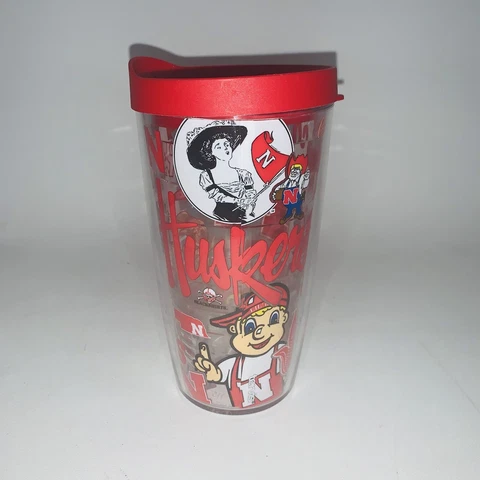 State of Nebraska Corn Huskers Tervis Cup Tumbler 16 Oz Herby Lil Red Cover