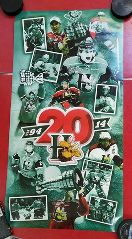 Rare 2014 Halifax Mooseheads 20th Year Poster, Nathan Mackinnon, JS Giguere Cover