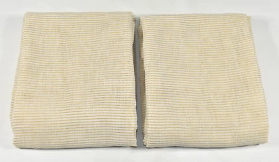 Juego de 2 pares de cortinas transparentes a rayas horizontales doradas Lauren Ralph Lauren 52x82 Foto 1 de 4